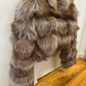 Real Fox Fur Coat Cropped